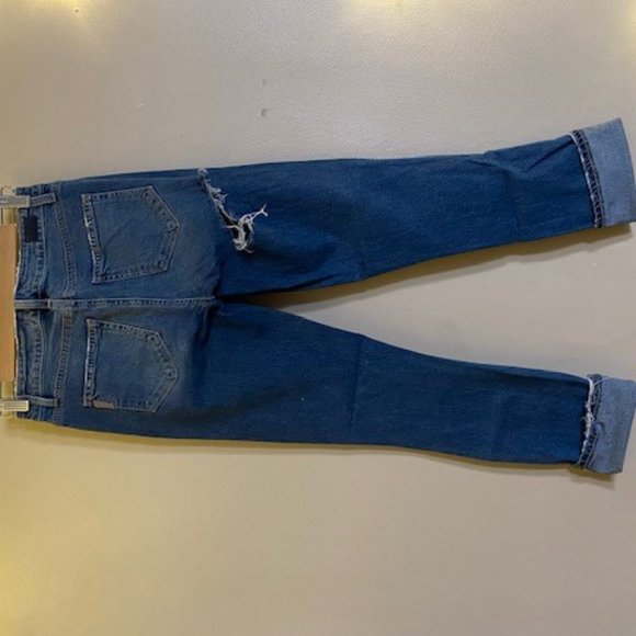 Paige Straight Leg Jeans with Thigh Rip - Picture 2 of 2